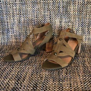 Olive Green Suede Sandals